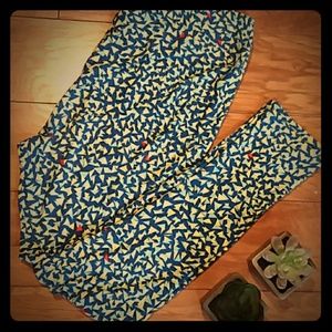 Blue & Yellow Triangle TC Leggings